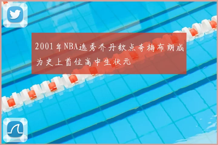 2001年NBA选秀乔丹钦点夸梅布朗成为史上首位高中生状元