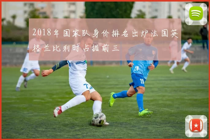 2018年国家队身价排名出炉法国英格兰比利时占据前三